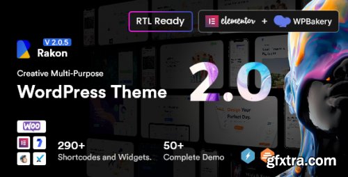 Themeforest - Rakon - Creative Multi-Purpose WordPress Theme 30005513 v2.2.1 - Nulled