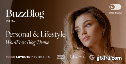 Themeforest - Buzz - Personal &amp; Lifestyle WordPress Blog Theme with Dark Mode 7424768 v6.7.4 - Nulled