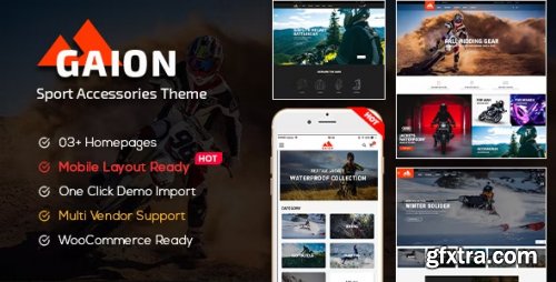 Themeforest - Gaion - Sport Accessories Shop WordPress WooCommerce Theme (Mobile Layout Ready) 23068764 v1.1.25 - Nulled