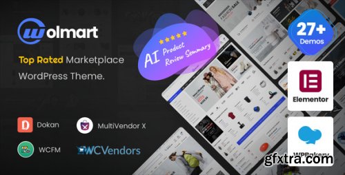 Themeforest - Wolmart | Multi-Vendor Marketplace WooCommerce Theme 32947681 v1.7.8 - Nulled