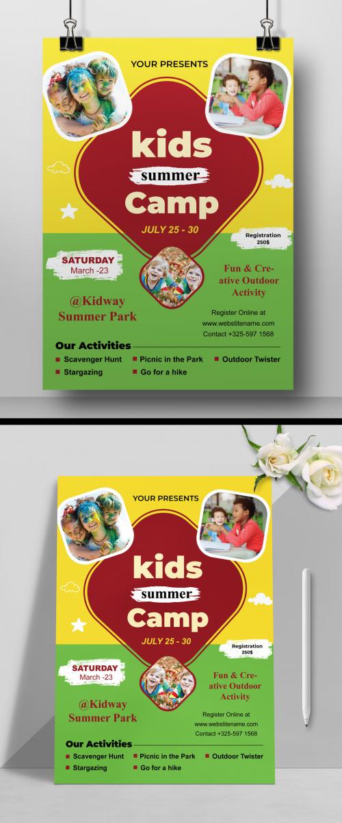 Kids Summer Camp Poster Layout