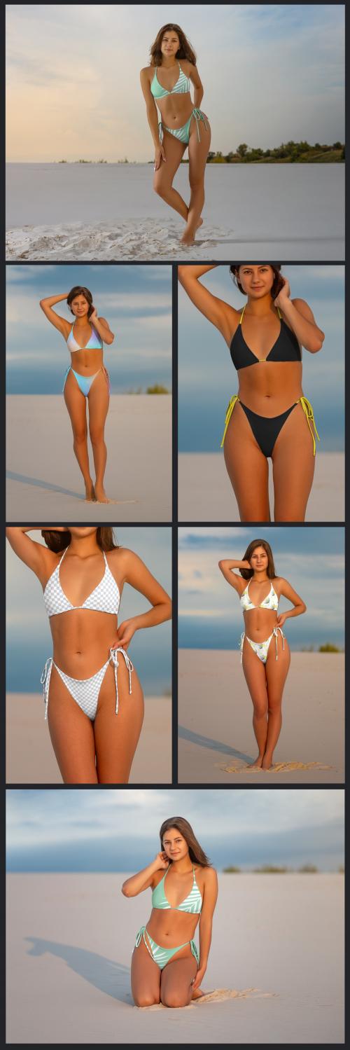 4 Bikini Swimsuit Mockup