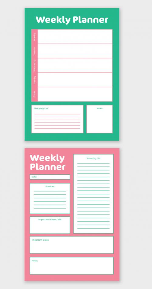 Soft Pop Weekly Planner