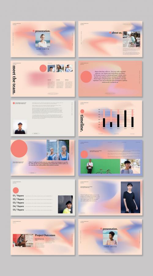 Presentation Layout with Pastel Accents