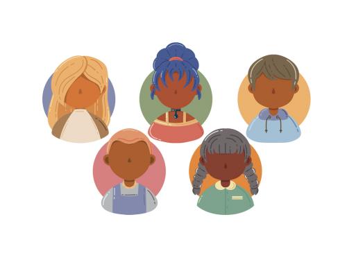 Diverse Character Avatar Illustrations