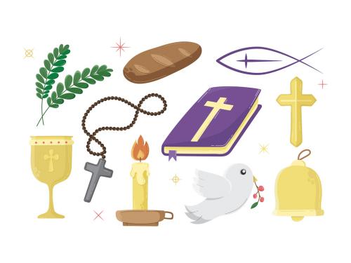 Christian Church Illustration Elements