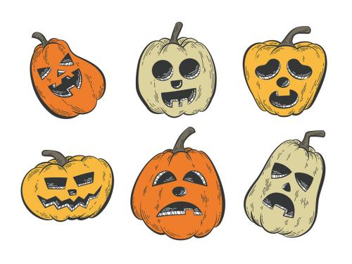 Halloween Pumpkin Jack O Lantern Vector Clipart