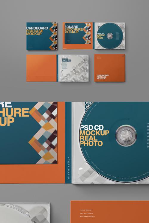 CD Mockup Cardboard Jewel Case