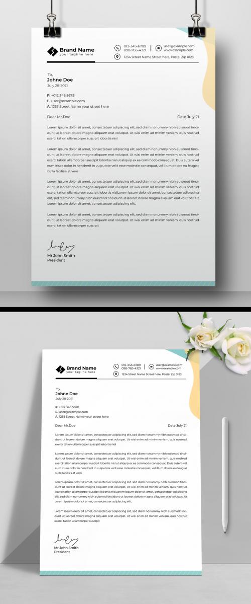 Modern Corporate Letterhead Layout