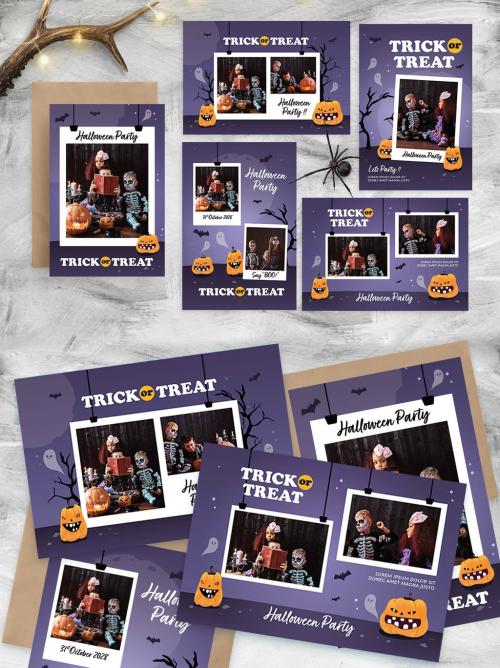 Halloween Photo Card Layout