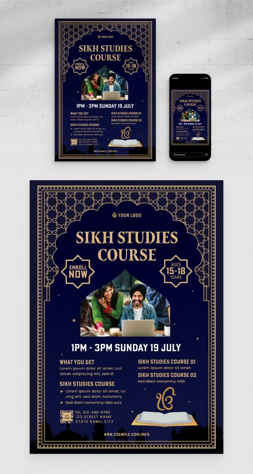 Sikh Education Gurdwara Flyer Poster