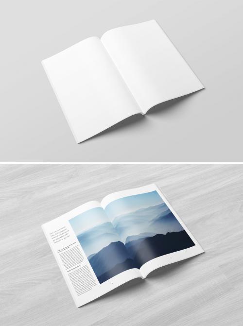 Open Spread Brochure Mockup