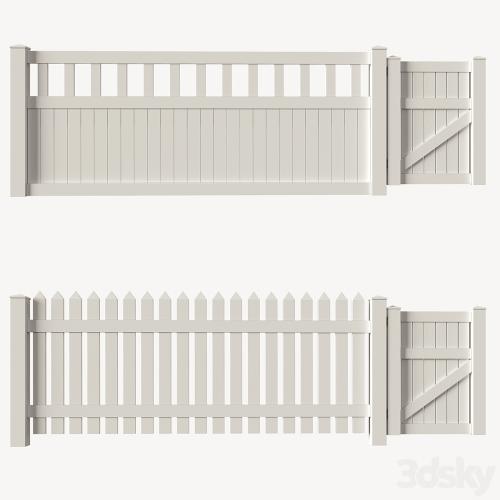 Set of PVC fences + wicket