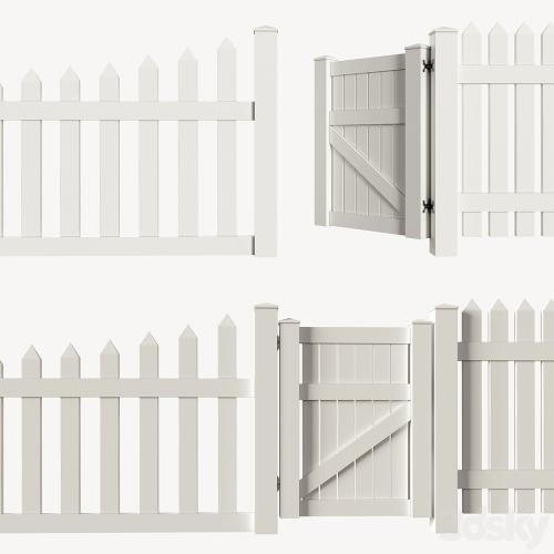 Set of PVC fences + wicket