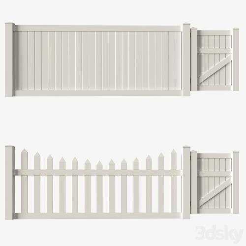 Set of PVC fences + wicket