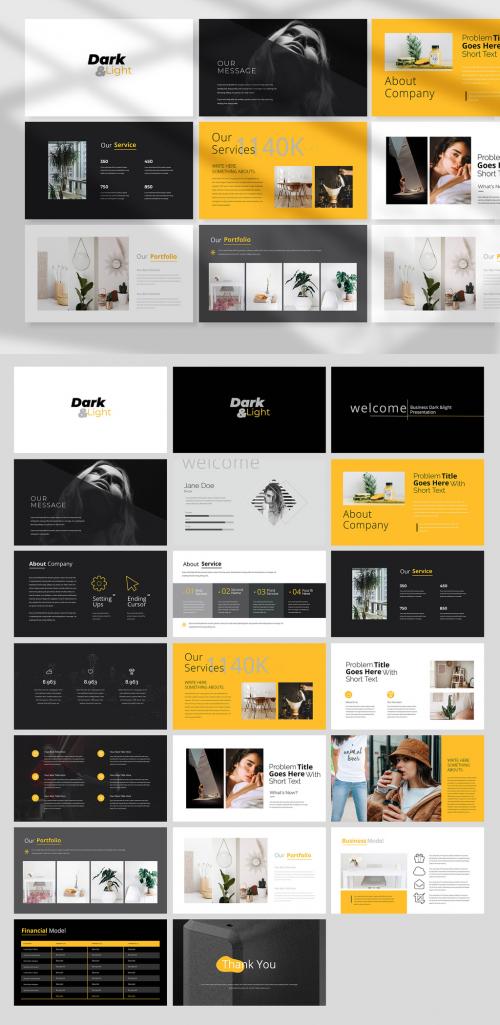 Dark and Light Presentation Layout