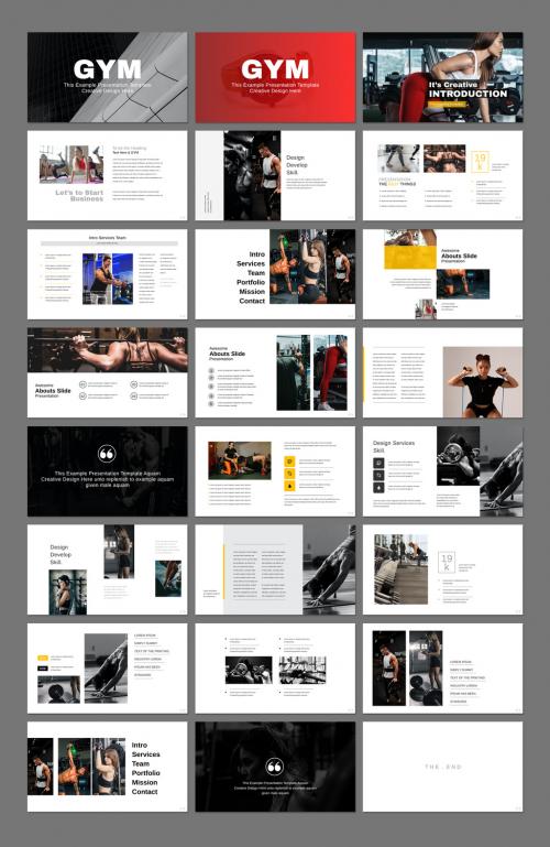 Gym Fitness Presentation Layout