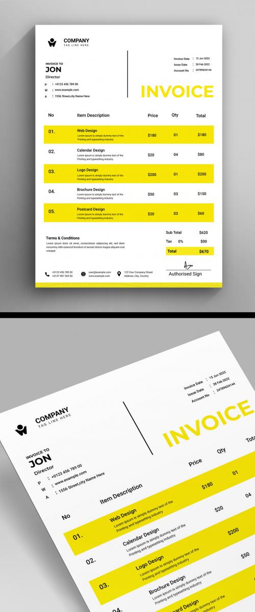 Minimal Invoice Layout