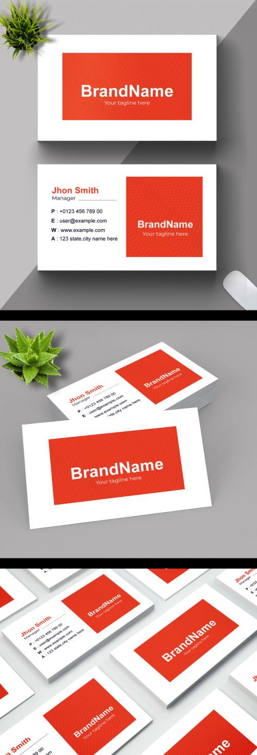 Orange Modern Business Card