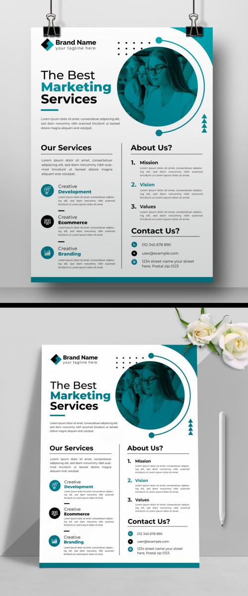 Cyan Business Flyer