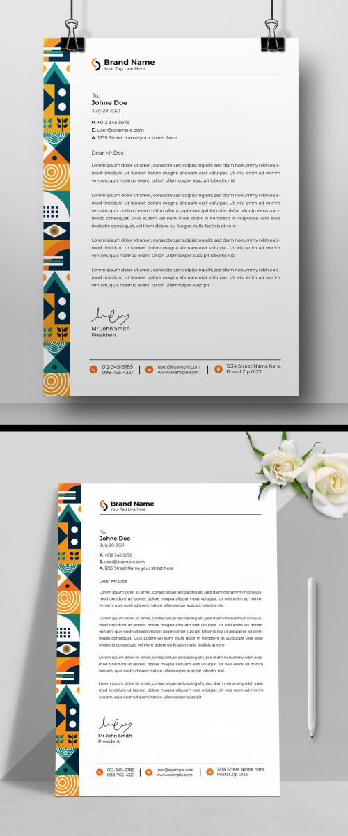 Creative Letterhead Design Layout