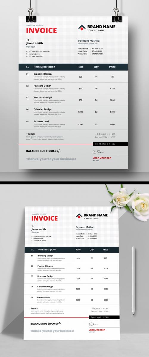 Minimal Invoice Layout