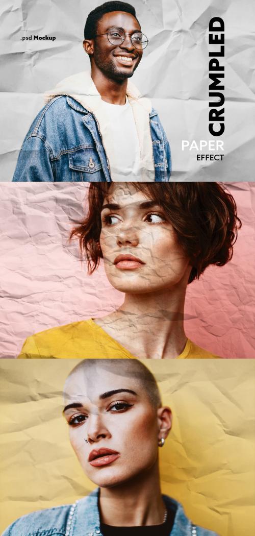 Crumpled Paper Photo Effect