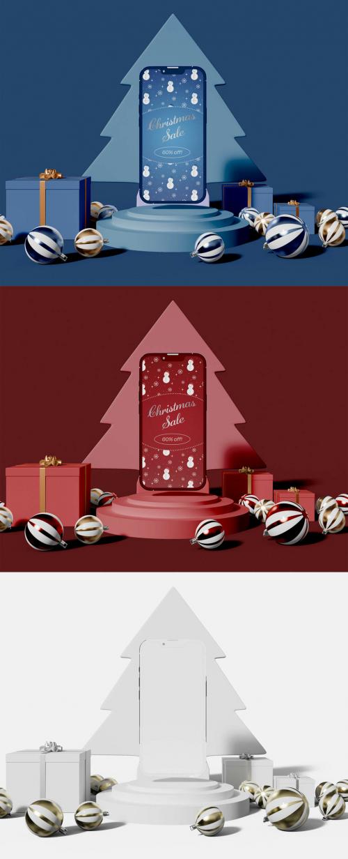 Christmas Smartphone Screen Mockup