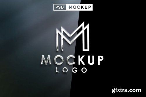 Metal Logo Mockup Collections 14xPSD