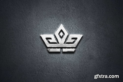 Metal Logo Mockup Collections 14xPSD