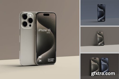 iPhone 15 Mockup Collections 12xPSD