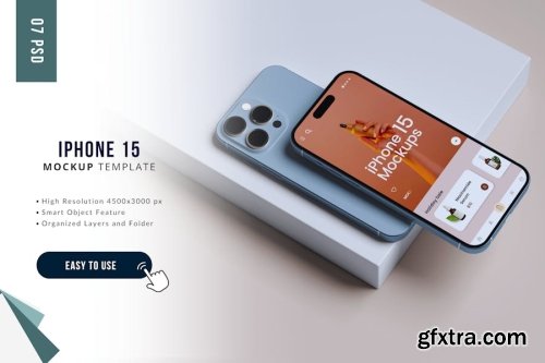 iPhone 15 Mockup Collections 12xPSD