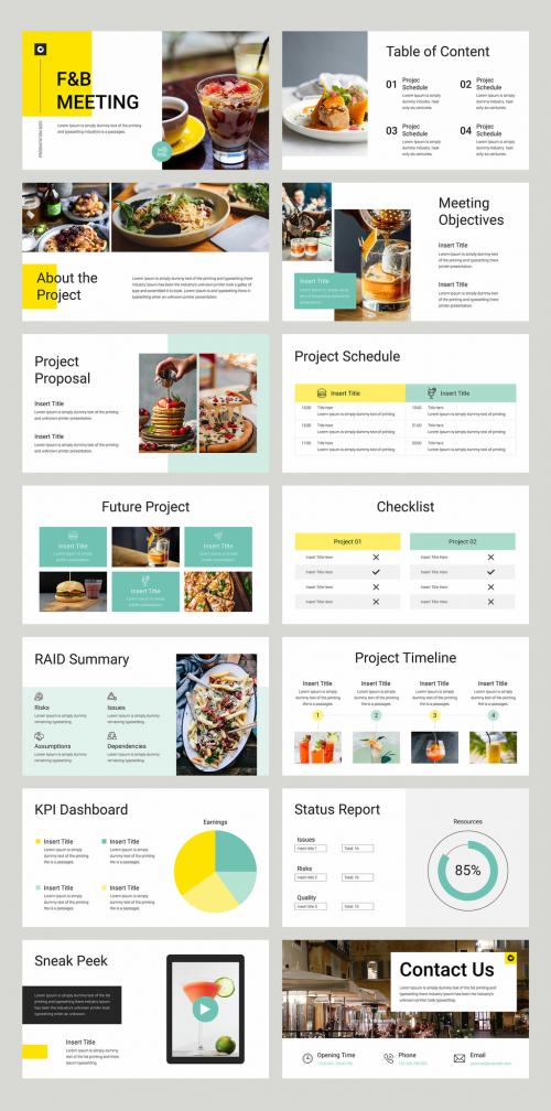 Food and Beverage Meeting Presentation Layout