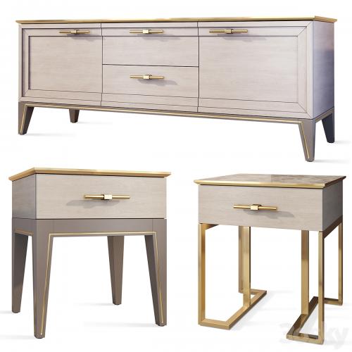 Chest of drawers and bedside table Palmari Dana