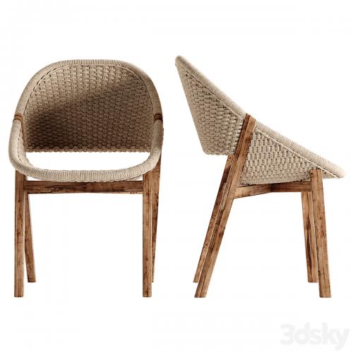 Tribu Elio chair Illum Teak table set