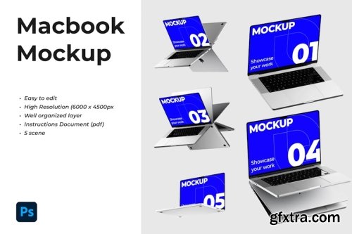 MacBook Mockup Collections 14xPSD