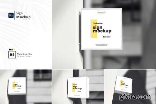 Sign Mockup Collections 12xPSD