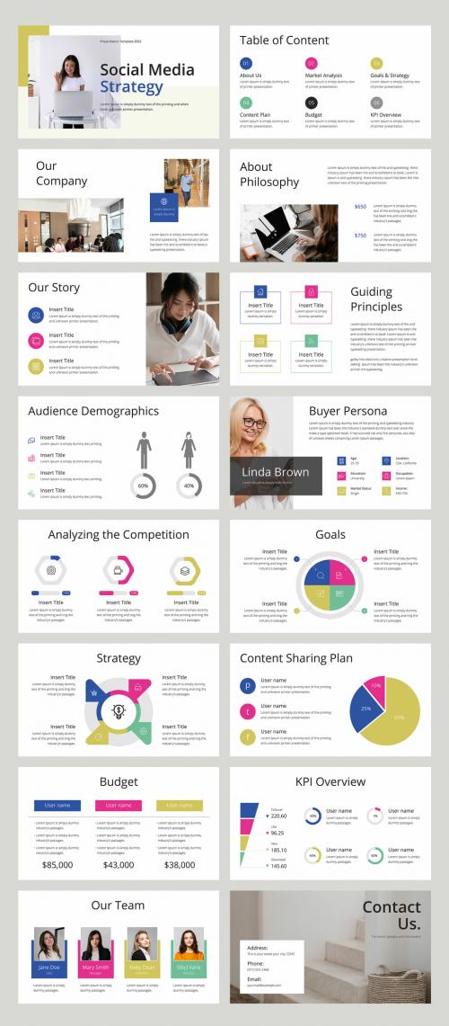 Social Media Strategy Presentation Layout