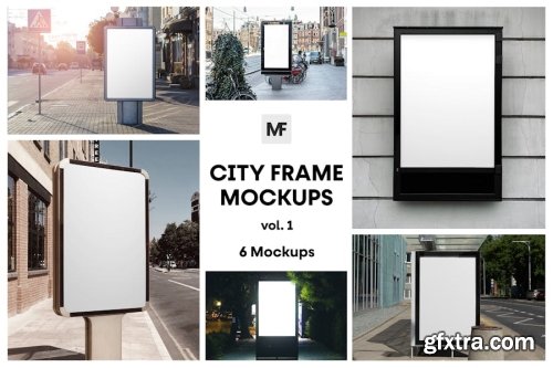 City Poster Mockup Collections 14xPSD