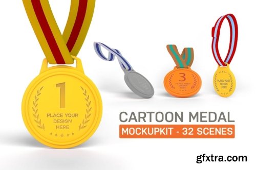 Medals Set Mockup Collections 15xPSD