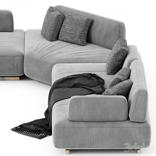 Natuzzi Italia Cava Sectional upholstered sofa