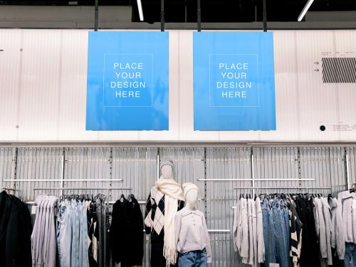 Clothes Shop Outlet Banner Mockup