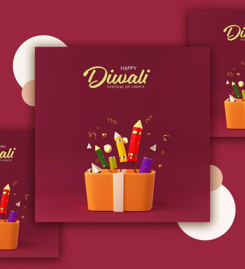 Post Design for Diwali Festival