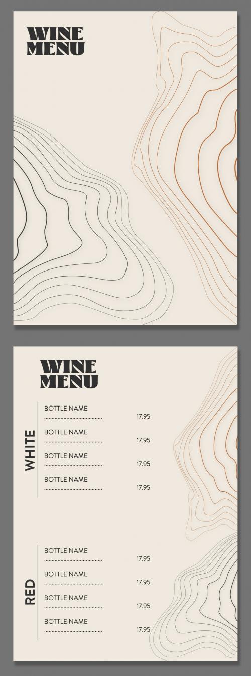 Wine Menu with Organic Elements