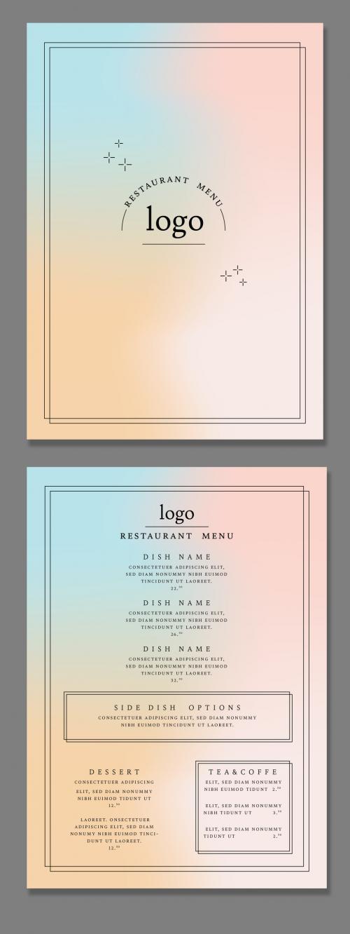 Menu with Soft Gradients