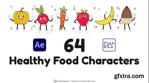 Videohive Healthy Food Characters For After Effects 52038070