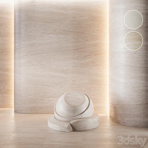 Travertine stone set (seamless) | 02