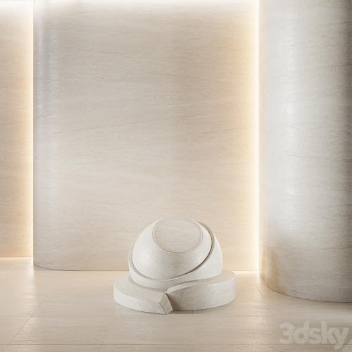 Travertine stone set (seamless) | 02