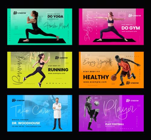 Fit Body Social Media Banner Set