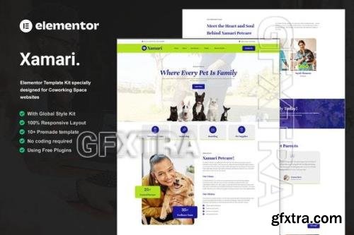 Xamari - Pet Care Services Elementor Template Kit 52024043